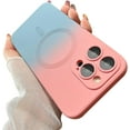 thumbnail image 1 of Compatible with iPhone 14 Pro Max Phone Case[Magsafe Compatible] Gradient Color Design TPU Silicone Shockproof Non-Slip with Camera Lens Protector for iPhone 14 Pro Max(Pink&Sierra Blue), 1 of 13