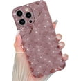 thumbnail image 1 of Compatible with iPhone 14 Pro Max Phone Case for Women, Fashion 3D Woven Pattern Plating Case, Grid Printed Soft Silicone Shockproof Camera Protective for iPhone 14 Pro Max case- Pink, 1 of 14