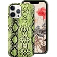 thumbnail image 1 of Compatible with iPhone 14 Pro Max Snake Skin Case Fashion Ultra Slim Smooth Touch Lizard Case Cute Cool Snake Skin Textured Pattern Shockproof Protective for Women Girls Men Boy Green, 1 of 13