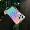 thumbnail image 1 of Compatible With iPhone 14 Pro Max Transparent Colored Plating Diamond Pattern Magnetic Case, Luxury Bling Glitter Protective Bumper Hard PC &TPU Shockproof Anti-fall Rugged Phone Cover Case,D, 1 of 7