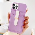 thumbnail image 1 of Compatible with iPhone 14 Pro Max Wallet Case with Card Holder PU Leather Credit Card Holder Slot Cover for Girls Women Girly Soft Bumper Protector Shockproof Phone Cover Purple, 1 of 8