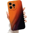 thumbnail image 1 of Compatible with iPhone 14 Pro Max Water Ripple Case, Cute Gradient Color Aesthetic Wave Shape Soft Camera Protective Phone case for iPhone 14 Pro Max Women Girls Orange Black, 1 of 7