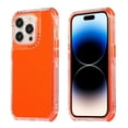 thumbnail image 1 of Compatible With iPhone 14 Pro Phone Case Thickened Edges Protection Shock-absorbent Anti-Scratch Solid Color Lightweight Plain Semi Transparent Phone Cover for iPhone 14 Pro,Orange, 1 of 6