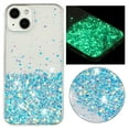 thumbnail image 1 of Compatible with iPhone 15 Bling Case Glow in The Dark Noctiluncent Fluorescent Luminous Phone Case Women Girls Girly Glitter Sparkling Slim Soft TPU Bumper Protective Cover,Blue, 1 of 6