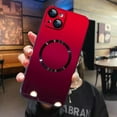 thumbnail image 1 of Compatible with iPhone 15 Case 2023 (Support for Magsafe)  Gradient Case with Wireless Charger, Gradient Glass Back with Screen Protector for Girls Women -Red, 1 of 14