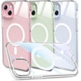 thumbnail image 1 of Compatible with iPhone 15 Case - Compatible with MagSafe - Magnetic Clear Trasparent Design - Non-Yellowing Anti-Slip - Protective Shockproof Bumper Phone Cover - 6.1" 2023 - Clear, 1 of 18