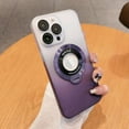 thumbnail image 1 of Compatible with iPhone 15 Case with Magnetic Stand [Compatible with MagSafe] Cute Gradient Color Case with Camera Lens Protector Full Protection Shockproof Protective Cover Case, Purple, 1 of 9