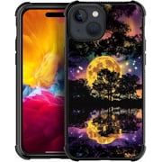 Compatible with iPhone 15 Case, Purple Night Sky Reflection Case for for Men Woman, Anti-Scratch Soft TPU Shockproof Unique Protective Cover Pattern Design