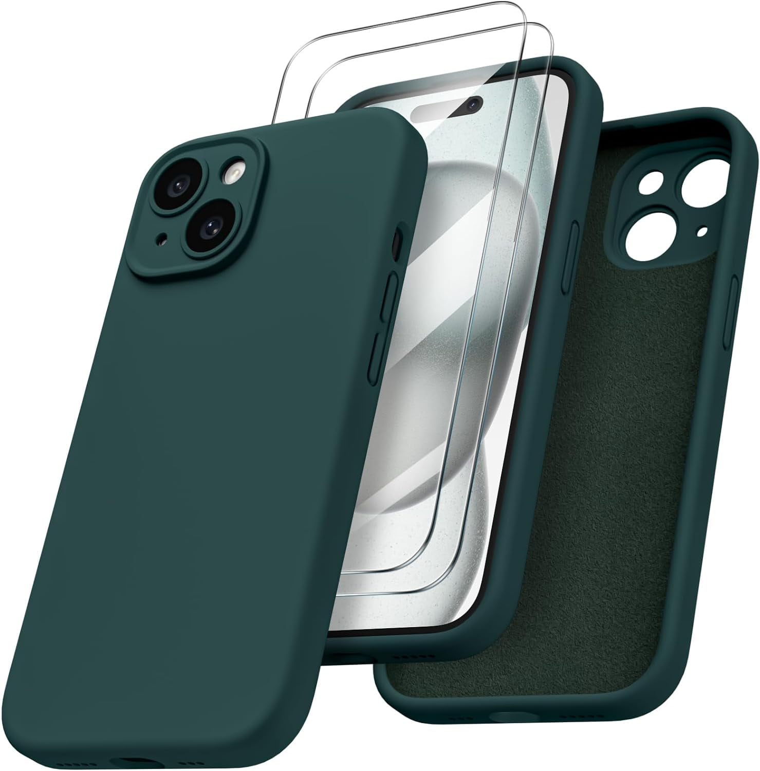 Compatible with iPhone 15 Case Shockproof with Screen Protectors