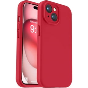 Compatible with iPhone 15 Case, Upgrade Defender Liquid Silicone, [Enhanced Camera Protection] [Soft Anti-Scratch Microfiber Lining] Shockproof Phone Case for iPhone 15 6.1 inch - Red