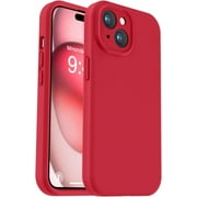Compatible with iPhone 15 Case, Upgrade Defender Liquid Silicone, [Enhanced Camera Protection] [Soft Anti-Scratch Microfiber Lining] Shockproof Phone Case for iPhone 15 6.1 inch - Red