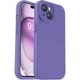 thumbnail image 1 of Compatible with iPhone 15 Case, Upgrade Defender Liquid Silicone, [Enhanced Camera Protection] [Soft Anti-Scratch Microfiber Lining] Shockproof Phone Case for iPhone 15 6.1 inch - Iris, 1 of 14
