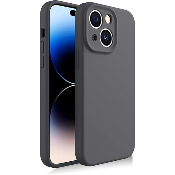 Compatible with iPhone 15 Case, Upgrade Defender Liquid Silicone, [Full Covered Camera] [Soft Microfiber Lining] Shockproof Slim Thin Protective Phone Case for iPhone 15 6.1 inch, Black