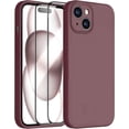 thumbnail image 1 of Compatible with iPhone 15 Case,Upgrade Liquid Silicone,with 2× Screen Protector[Enhanced Camera Protection][Scratch-Resistant Soft Microfiber Lining] Slim Cover Phone Cases (Plum), 1 of 12