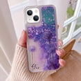 thumbnail image 1 of Compatible with iPhone 15 Glitter Case Bling Sparkle Luxury Liquid Floating Quicksand Case Women Girls Slim Soft TPU Cute Flower Protective Transparent Cover, Dandelion, 1 of 11