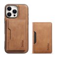 thumbnail image 1 of Compatible with iPhone 15 Magnetic Detachable Wallet Case with Card Slots RFID Blocking for Women Men, Double Magnetic Clasp Kickstand Shockproof PU Leather Phone Case,Brown, 1 of 8