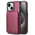 thumbnail image 1 of Compatible With iPhone 15 Magnetic Detachable Wallet Case,PU Leather Back Flip Kickstand,[Compatible With Magsafe],With Card Slots,Shockproof Rugged Phone Case Cover,Red, 1 of 10