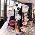 thumbnail image 1 of Compatible with iPhone 15 Makeup Mirror Case Bling Diamond Glitter Rhinestone with Ring Holder Stand Kickstand Loopy Grip Cute for Girls Women Case Silver, 1 of 12