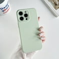 thumbnail image 1 of Compatible with iPhone 15 Phone Case, Silky Touch Premium Soft Silicone Rubber Anti-Fingerprint Protective Flexible Bumper Case, Support Wireless Charging, Anti-Scratch Microfiber Lining, Grassgreen, 1 of 10