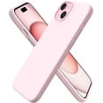 thumbnail image 1 of Compatible with iPhone 15 Plus Case 6.7", Slim Liquid Silicone 3 Layers Full Covered Soft Gel Rubber Cover Protective Phone Case with Anti-Scratch Microfiber Lining-Pink, 1 of 7