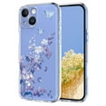 thumbnail image 1 of Compatible with iPhone 15 Plus Case Clear with Flower Design, Cute Soft Silicone TPU Floral Aesthetic Women Girls Transparent Protective Shockproof Anti-Scratch Anti-Yellow Phone Cover, A, 1 of 9
