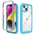 thumbnail image 1 of Compatible with iPhone 15 Plus Case Clear, Heavy Duty Dual Layer Shockproof Protection Transparent Women Men [Never Yellowing] [Military Grade Anti-Drop] Hard PC Back Phone Cover,Blue, 1 of 7