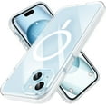 thumbnail image 1 of Compatible with iPhone 15 Plus Case - Compatible with MagSafe - Magnetic Clear Trasparent Design - Non-Yellowing Anti-Slip - Shockproof Bumper Phone Cover - 6.7" 2023 - White, 1 of 12
