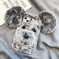 thumbnail image 1 of Compatible with iPhone 15 Plus Case Cute Cartoon Dog Plush Fluffy Case Girls 3D Kawaii Design Soft TPU Shockproof Cover Fuzzy Furry Winter Rabbit Hair Warm Case for Women Girls Girly Gray, 1 of 14