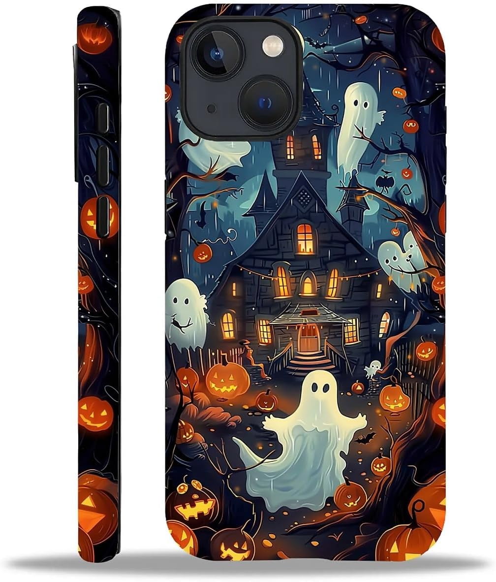 Compatible with iPhone 15 Plus Case, Halloween Ghost Daisies 6 15 Plus ...
