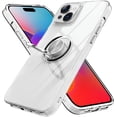 thumbnail image 1 of Compatible with iPhone 15 Plus Case Kickstand Car Mount Mental Ring Crystal Luxury Case Camera Protector + Screen Protector Clear Edge Cover Full Body Protection Case -Crystal, 1 of 11