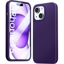 Compatible with iPhone 15 Plus Case, Liquid Silicone Slim Shockproof Protective Phone Case for iPhone 15 Plus 6.7 inch[Microfiber Lining]. (Dark Purple)