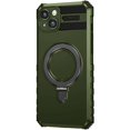 thumbnail image 1 of Compatible with iPhone 15 Plus Case Magnetic Stand [Compatible with MagSafe] [Drop Protection] [Camera Lens Protector] Shockproof Protective Case with Rotatable Invisible Kickstand, Green, 1 of 16