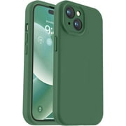 Compatible with iPhone 15 Plus Case, Upgrade Defender Liquid Silicone, [Full Covered Camera] [Soft Microfiber Lining] Shockproof Phone Case for iPhone 15 Plus 6.7 inch - Green