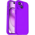 thumbnail image 1 of Compatible with iPhone 15 Plus Case, Upgrade Liquid Silicone [Enhanced Camera Protection] [Soft Anti-Scratch Microfiber Lining] Shockproof Phone Case for iPhone 15 Plus 6.7 inch - Neon Purple, 1 of 14