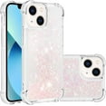 thumbnail image 1 of Compatible with iPhone 15 Plus Liquid Case Glitter Cute Clear Phone Case Floating Quicksand Shockproof Protective Bumper Soft TPU Girly Women Case for iPhone 15 Plus 6.7 inch Star Pink YB, 1 of 12