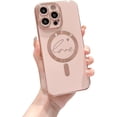 thumbnail image 1 of Compatible with iPhone 15 Pro 5g 2023 Magsafe Phone Case iPhone 15 Pro 5g Cute Love Heart Case Luxury Plating Magnetic Cover for Women Shockproof Soft Silicone Bumper for 15 Pro 6.1 (Pink), 1 of 6