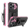 thumbnail image 1 of Compatible with iPhone 15 Pro Back Case, 360 Rotating Removable Belt Clip & Hidden Kickstand & Hard PC + Soft TPU & Anti-fall & Shock Absorption Phone Case for iPhone 15 Pro, Pink, 1 of 10