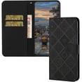 thumbnail image 1 of Compatible with iPhone 15 Pro Case with Card Holder Leather Flip Folio Case Retro Embossing with Kickstand Magnetic Protective Cover Wallet Case for iPhone 15 Pro 6.1 inch Black XCM, 1 of 16