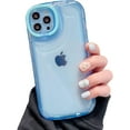 thumbnail image 1 of Compatible with iPhone 15 Pro Case with Clear Kickstand Creative Protective Design Case with Camera Holder for TPU Slim Shockproof Cool Phone Case for iPhone 15 Pro-Green, 1 of 13