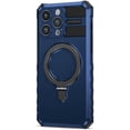 thumbnail image 1 of Compatible with iPhone 15 Pro Case Magnetic Stand [Compatible with MagSafe] [Drop Protection] [Camera Lens Protector] Shockproof Protective Case with Rotatable Invisible Kickstand, Blue, 1 of 16