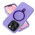 thumbnail image 1 of Compatible with iPhone 15 Pro Case, Phone Case iPhone 15 Pro with Magsafe, Ring Holder Kickstand Shockproof Gel Rubber Soft Bumper Microfiber Lining Magnetic Protective Cover, Lightpurple, 1 of 6