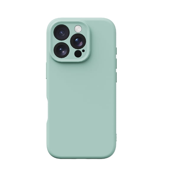 Compatible for iPhone 15 Pro Case, Slim Liquid Silicone Flexible Soft Gel Rubber Shockproof Phone Case, Protective Cover with Anti-Scratch Microfiber Lining for iPhone 15 Pro, Cyan