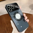 thumbnail image 1 of Compatible with iPhone 15 Pro Case 【Support Compatible with Magsafe】 Magnetic Logo View Magnetic Plating Luxury Case Wide Lens Camera Protection Corner Back Cover -Black, 1 of 12