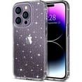 thumbnail image 1 of Compatible with iPhone 15 Pro Clear Glitter Case, Hybrid Protective Phone Case Slim Transparent Anti-Scratch Shock Absorption Bumper Cover for iPhone 15 Pro 6.1 inch (2023), Glitter, 1 of 7
