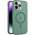 thumbnail image 1 of Compatible with iPhone 15 Pro Frosted Case Magnetic Wireless Charging Case for Men Women Slim Soft TPU Cover Fashion Luxury Protection Shockproof Translucent Matte Phone Case, Green, 1 of 6