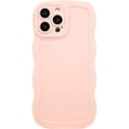 thumbnail image 1 of Compatible with iPhone 15 Pro Max 2023 6.7 ", Cute Kawaii Curly Wave Frame Shape Soft Silicone Shockproof Protective Phone Cover for Women Girls, Pink, 1 of 15