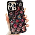 thumbnail image 1 of Compatible with iPhone 15 Pro Max 6.7" Phone Case Plating Bling Colorful Mandala Boho Floral Clear Cover Soft TPU Cute Camera Protection Shockproof Back for Women Girls iPhone Case, Blue, 1 of 5