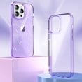 thumbnail image 1 of Compatible with iPhone 15 Pro Max Bling Case Colorful Gradient Glitter Shiny Sparkle Case for Women Girls Anti-Scratch Soft Silicone Shockproof Protective Not Yellowing Clear Cover，Purple, 1 of 14