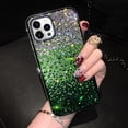 thumbnail image 1 of Compatible with iPhone 15 Pro Max Bling Case Cute Glitter Diamond Rhinestone Shiny Gradient Crystal Bumper Luxury Protective Cover 3D Handmade Cover for Women Girls Green, 1 of 9