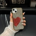 thumbnail image 1 of Compatible with iPhone 15 Pro Max Bling Case, Glitter Full Diamond Rhinestone Sparkle Loving Heart Case for Women Girls Girly Aesthetic Luxury Shiny Crystal Slim Soft Bumper Phone Cover, D, 1 of 6